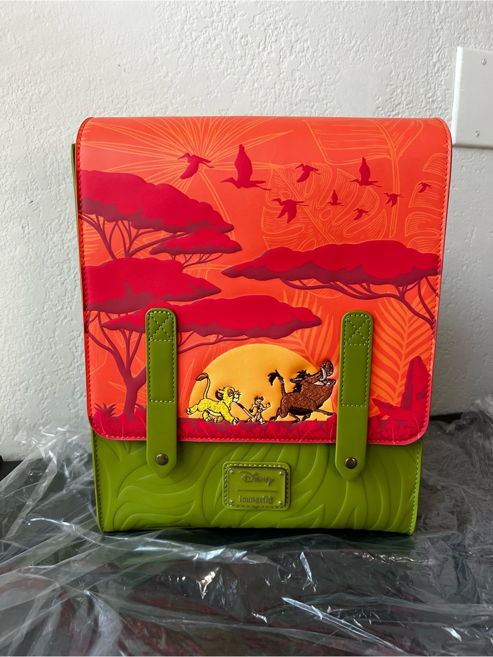 Loungefly Disney The Lion King Simba, Timon, & Pumbaa Flap Backpack - NWT